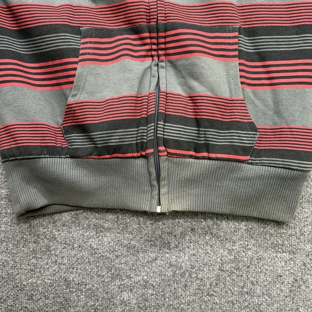 Ocean Pacific Y2K Men's Lined Striped Jacket Size Small Red/Black Surf